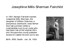 Josephine Mills Sherman Fairchild